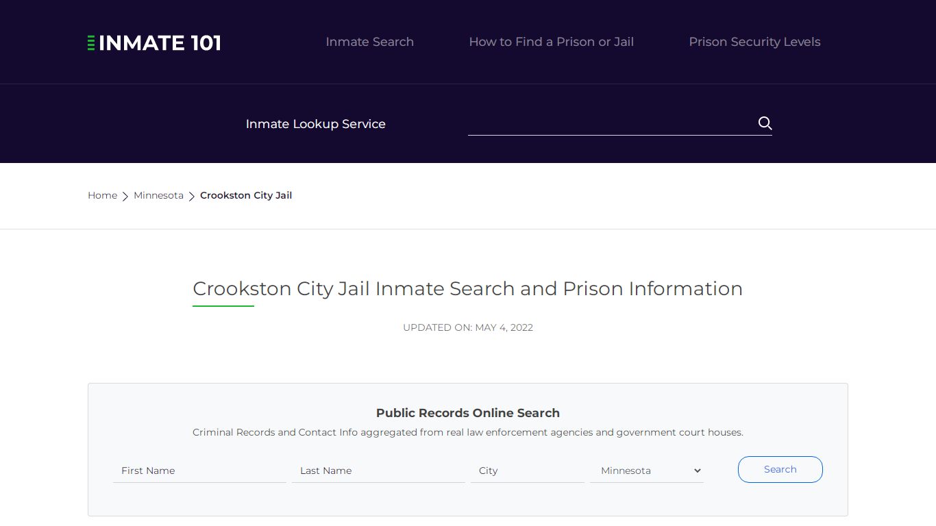 Crookston City Jail Inmate Search, Visitation, Phone no ...