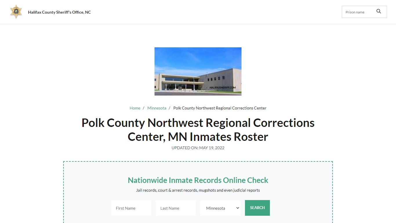 Polk County Northwest Regional Corrections Center, MN Jail ...